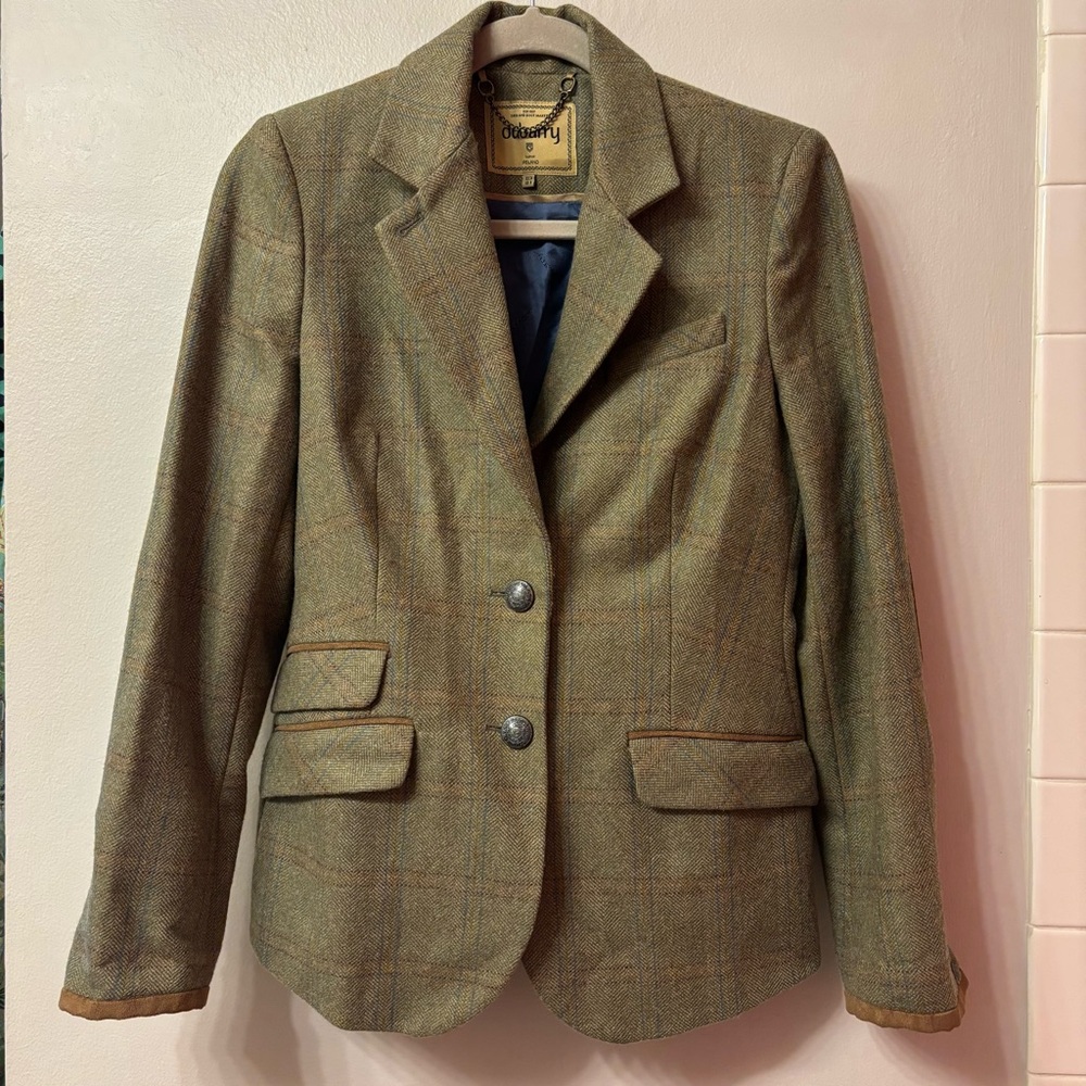 Dubarry of Ireland Birch Tweed Wool Blazer Jacket, US 4/UK 8
